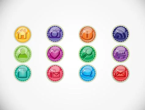 Set with buttons. Stock Illustration