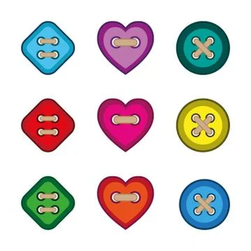 Set of  buttons Stock Illustration