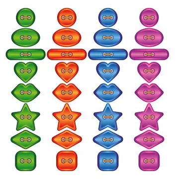 Set of  buttons Stock Illustration