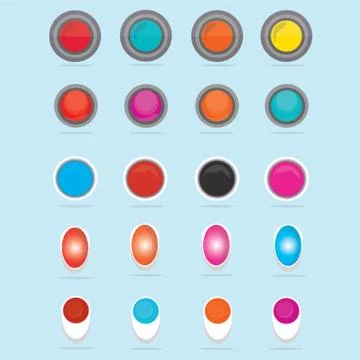 Set Of Buttons イラスト素材