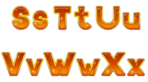 Set of Buttons, Letters, Seamless Loop, S-X Stock Footage 52633711