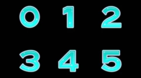 Set of Buttons, Numbers, Seamless Loop Stock Footage 54069332