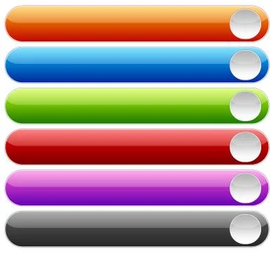 Set of buttons or banners with rounded corners Ilustración de archivo