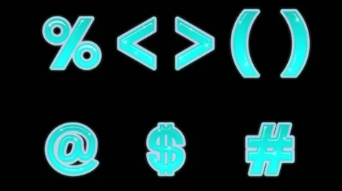 Set of Buttons, Signs, Seamless Loop Stock Footage 54064798