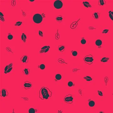 Set Cabbage, Tomato, Corn and Spinach on seamless pattern. Vector Illustrazione stock