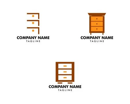 Set of Cabinet logo icon design template Stock Illustration