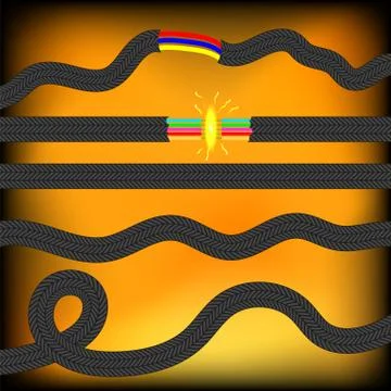 Set of Cables Stock Illustration