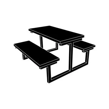 Set of cafe tables and chairs Stock Illustration