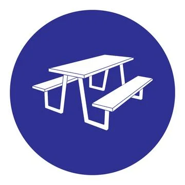 Set of cafe tables and chairs Stock Illustration