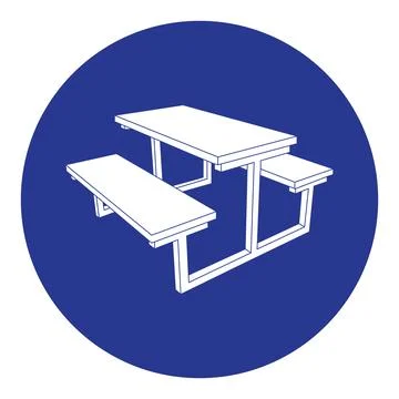 Set of cafe tables and chairs Stock Illustration