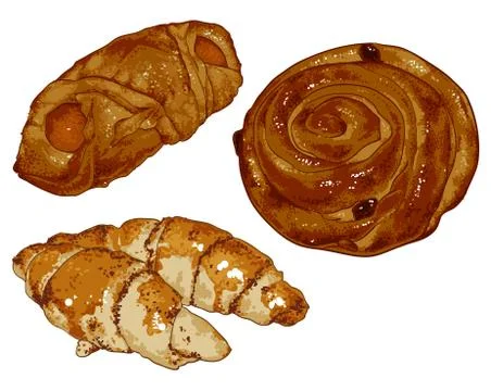 Set of cakes Stock Illustration