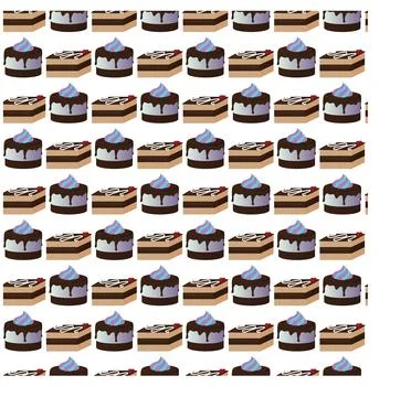 Set of cakes. Seamless pattern. Stock Illustration