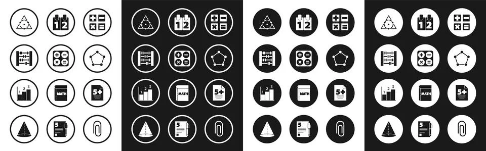 Set Calculator, Abacus, Triangle math, Geometric figure Pentagonal prism Stock Illustration