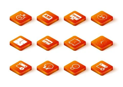 Set Calendar and clock, Clock, on laptop, Alarm, date delete and icon. Vector イラスト素材