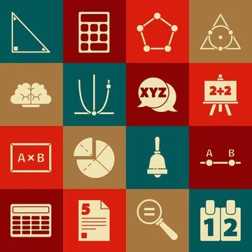 Set Calendar, Graph, schedule, chart, diagram, Chalkboard, Geometric figure Illustrazione stock