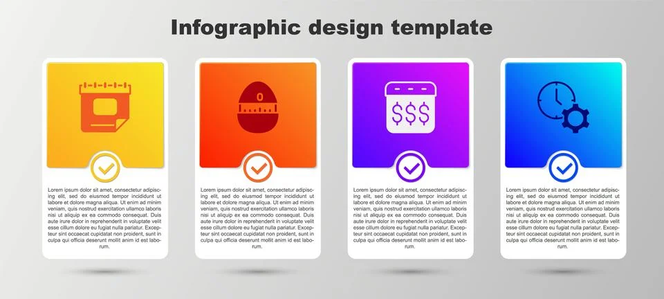 Set Calendar, Kitchen timer, Payday, calendar with dollar and Time manageme.. Stock Illustration