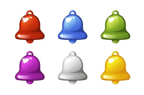 Set call mobile, notification icon for game. Illustrazione stock