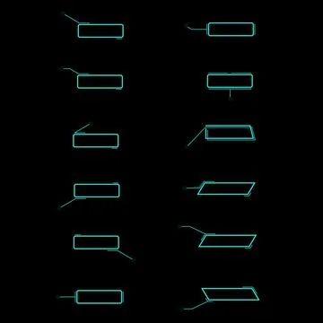 Set of call-outs Box Stock Illustration