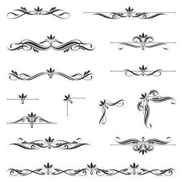 Set of Calligraphic Elements イラスト素材