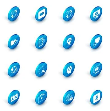 Set Camera, Online working, Freelancer, Time management and  icon. Vector Stock Illustration