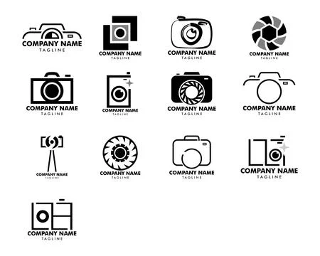 Set of Camera photography logo icon vector template Иллюстрация
