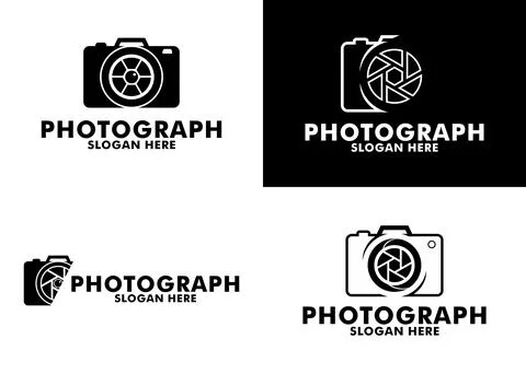 Set Of Camera Photography logo template vector icon illustration design Stock Illustration