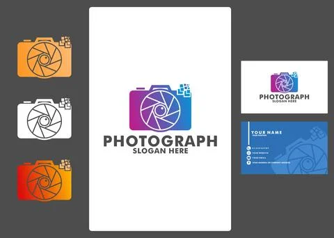 Set Of Camera Photography logo template vector icon illustration design Stock Illustration