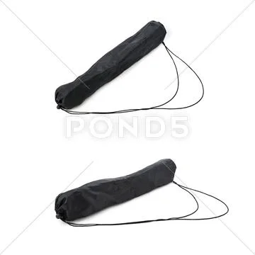 Set of Camera tripod cover over isolated white background Stock Photos