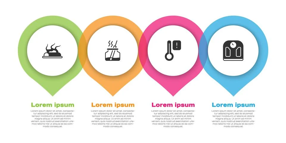 Set Campfire, Aroma diffuser, Sauna thermometer and Bathroom scales. Busine.. Stock Illustration