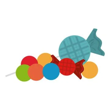 Set of candies Illustrazione stock