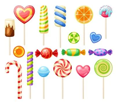 Set of candies Stock Illustration