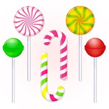 Set of candies lollipop Stock-Illustration