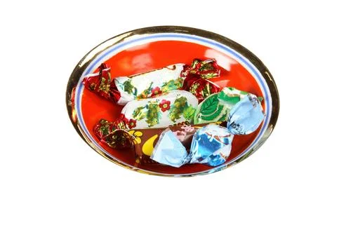 Set of candies in sweet wrapper Stock Photos