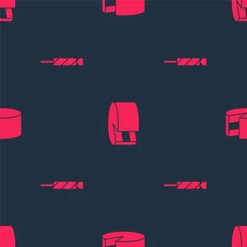 Set Candy and Cake on seamless pattern. Vector Stock Illustration