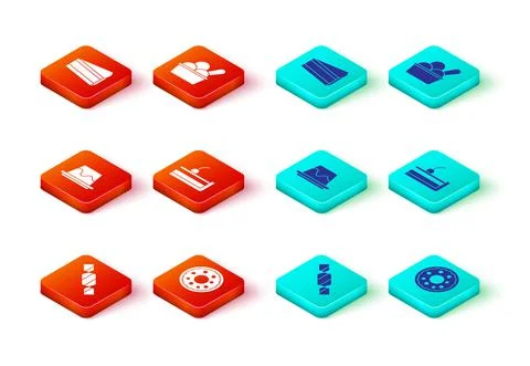 Set Candy, Donut, Pudding custard, Cherry cheesecake, Ice cream bowl and Piece Stock Illustration