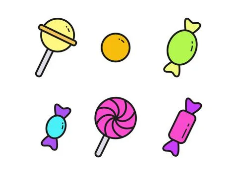Set of Candy Icons Stock Illustration