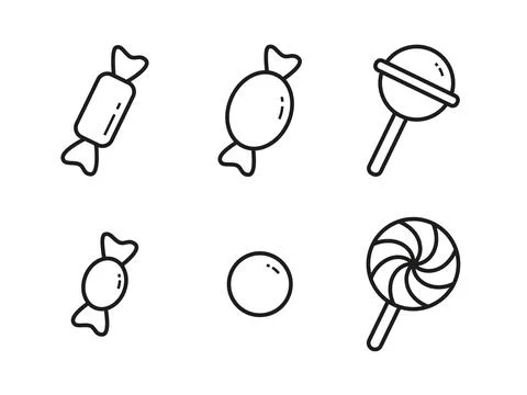 Set of Candy Icons Stock Illustration