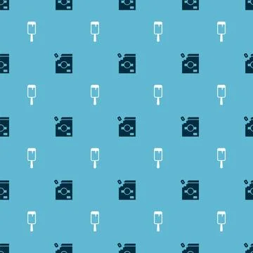 Set Candy packaging for sweets and Ice cream on seamless pattern. Vector Illustrazione stock