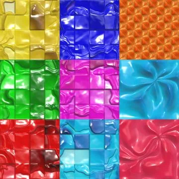Set of candy tiles textures Stock Illustration