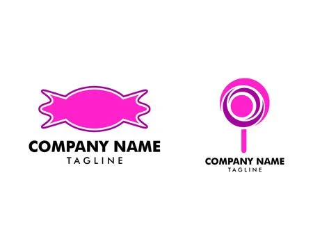 Set of Candy vector logo template, Candy shop icon, Sweet logo, Candy vecto.. Ilustración de archivo
