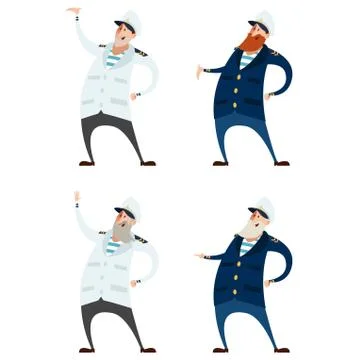 Set of captains Stock Illustration