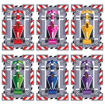 Set of car cards. Stock Illustration