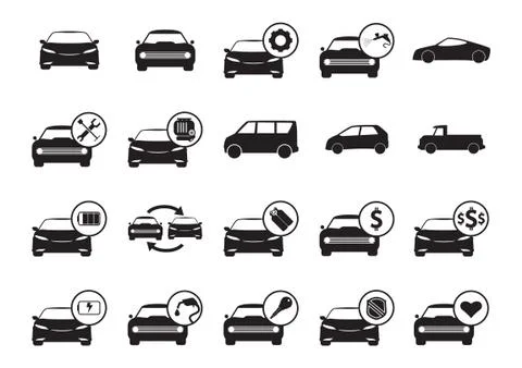 Set of car icons Иллюстрация