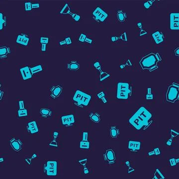 Set Car key with remote, Check engine, Gear shifter and Pit stop on seamless Stock Illustration