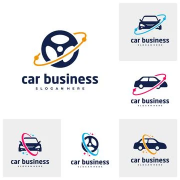 Set of Car planet logo vector template, Creative Car logo design concepts Stock Illustration