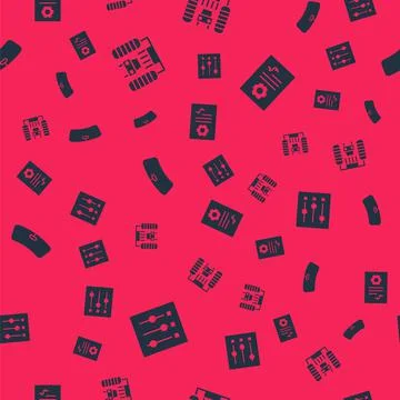 Set Car settings, wash, Windshield and Auto service check automotive on seamless Ilustración de archivo