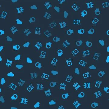 Set Car sharing, Hard disk drive with clockwise, Head silhouette cloud and Music Illustrazione stock