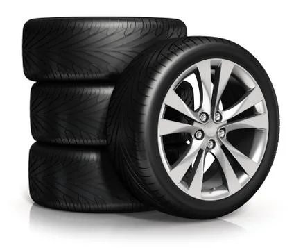 Set of car wheels Stock-Illustration