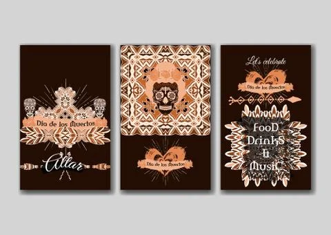 Set of the card template Stock Illustration