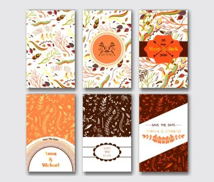 Set of the card templates Stock Illustration